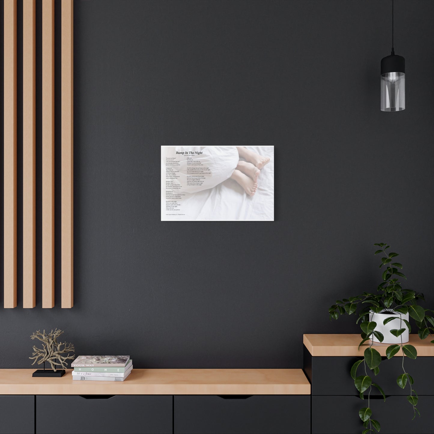 Bump In The Night — Lyric Art Print (Canvas)