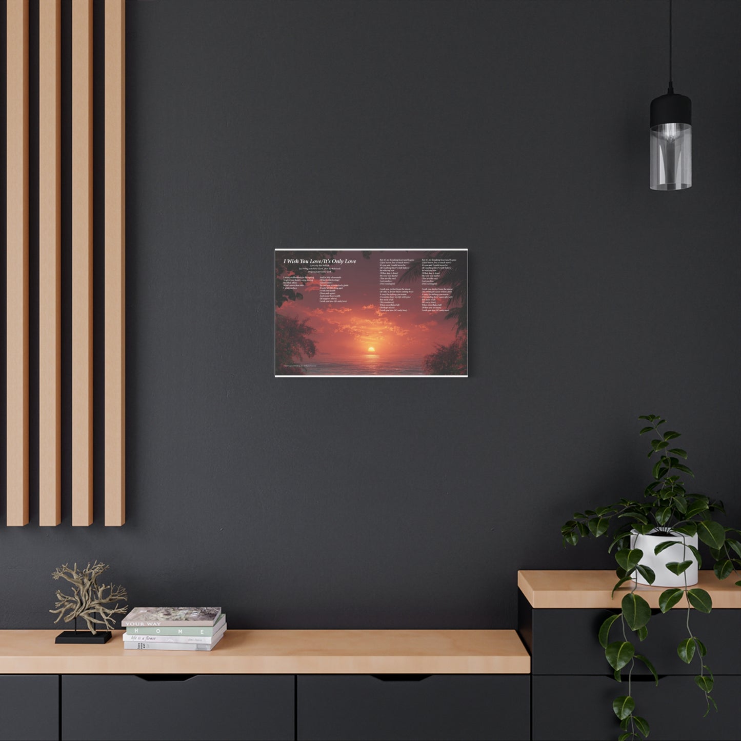 I Wish You Love — Lyric Art Print (Canvas)