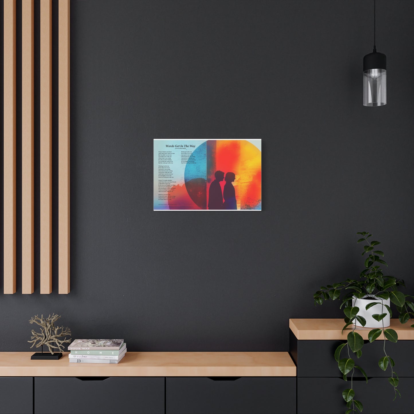 Words Get In The Way — Lyric Art Print (Canvas)