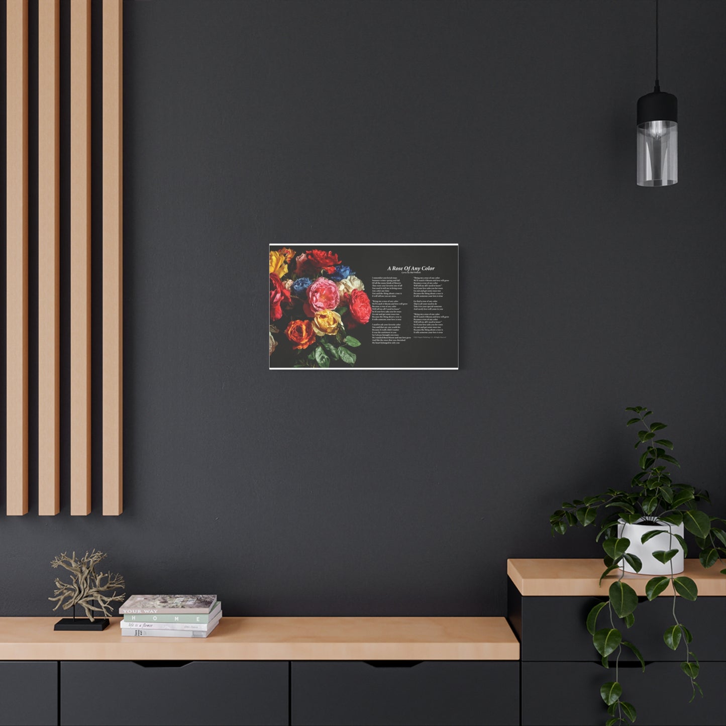 A Rose Of Any Color — Lyric Art Print (Canvas)
