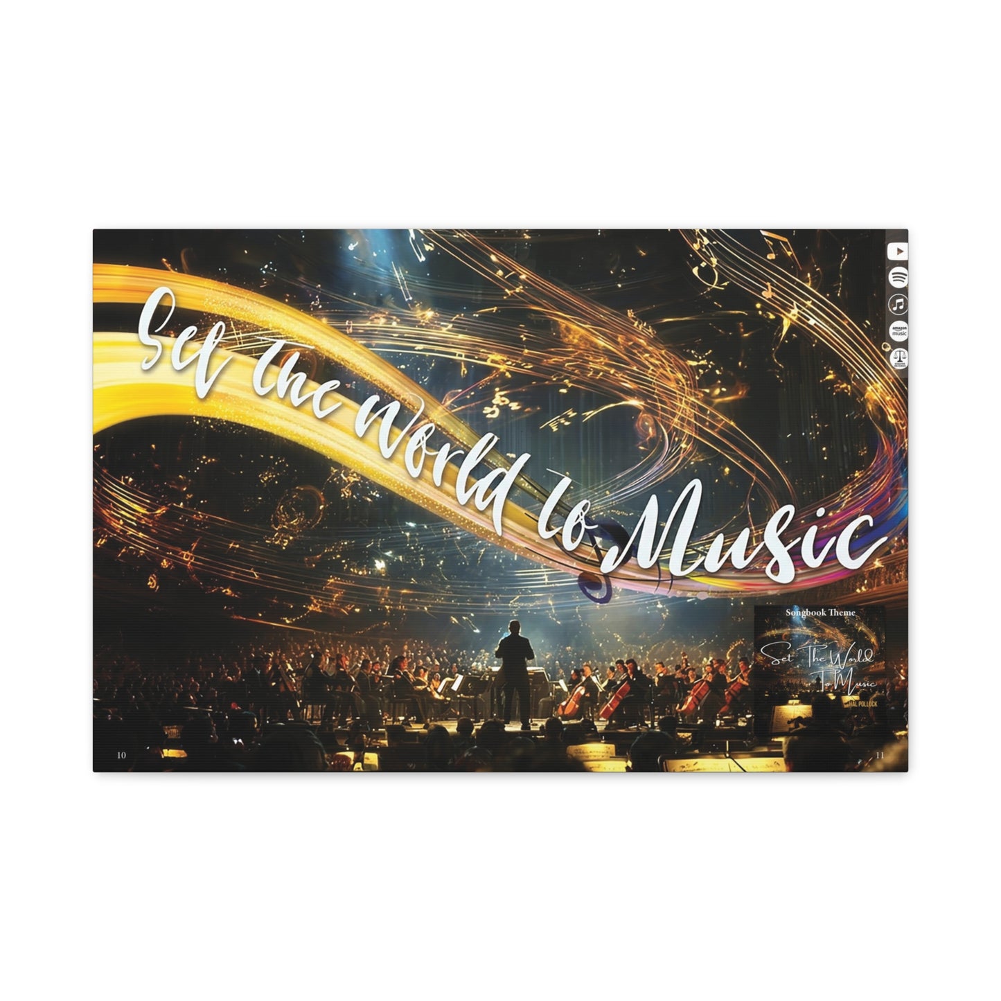 Set the World to Music Matte Canvas Wall Art