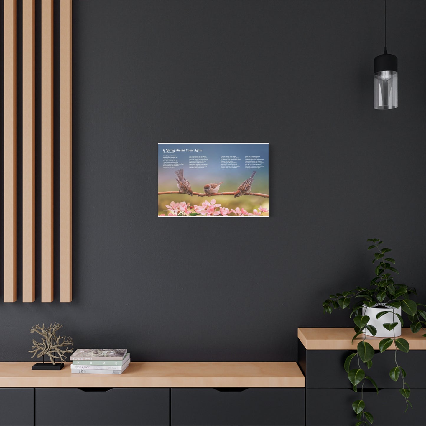 If Spring Should Come Again — Lyric Art Print (Canvas)