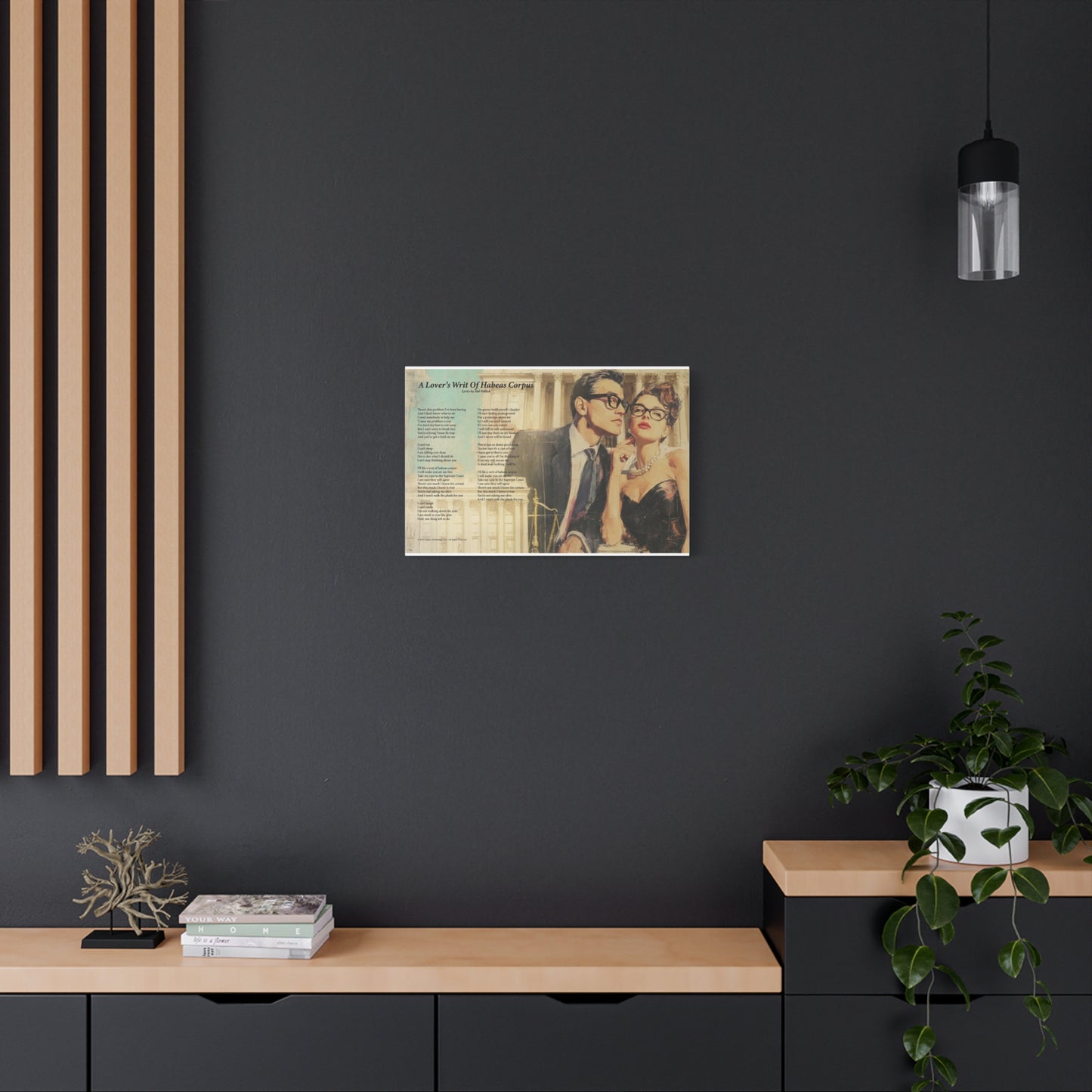A Lover's Writ Of Habeas Corpus — Lyric Art Print (Canvas)