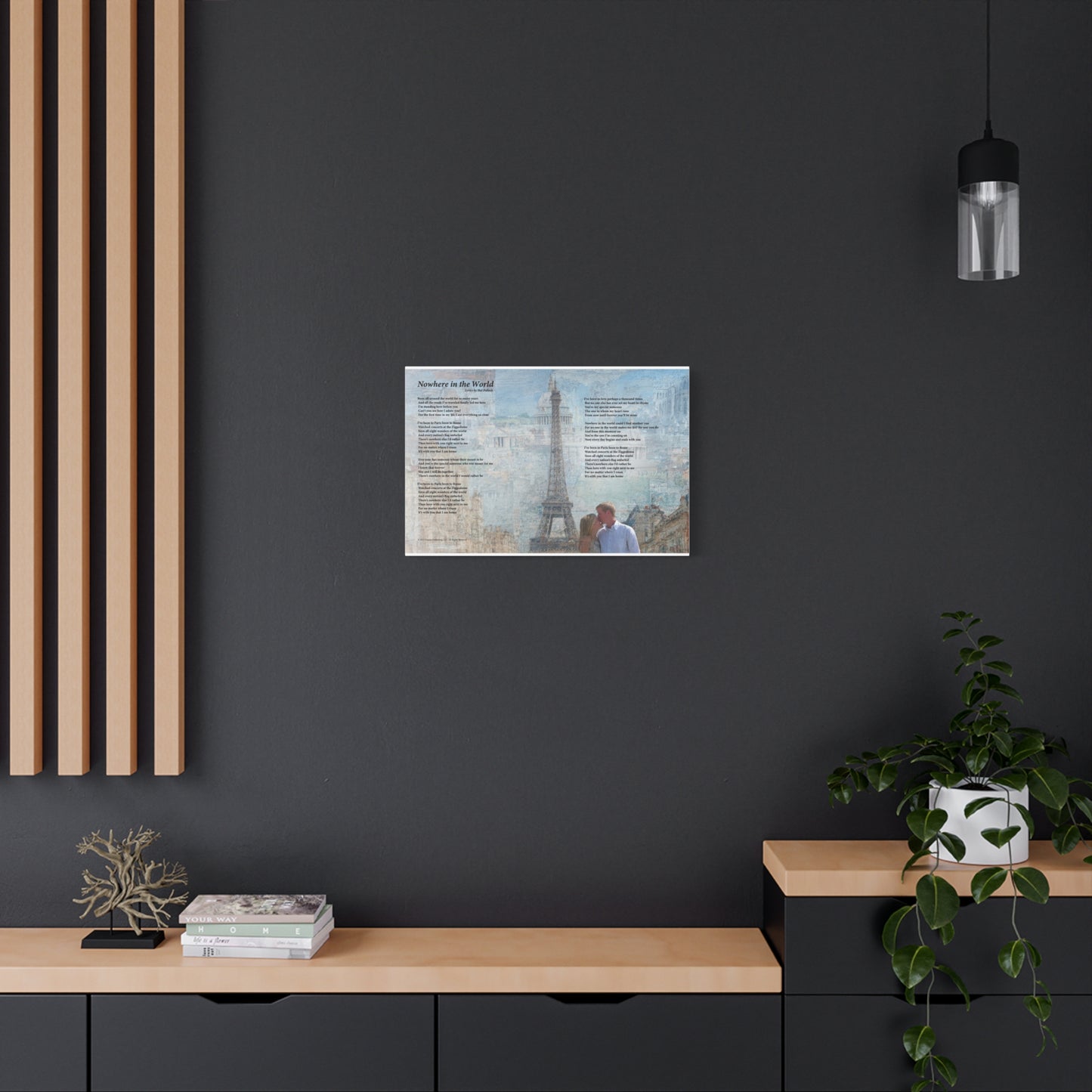 Nowhere In The World — Lyric Art Print (Canvas)