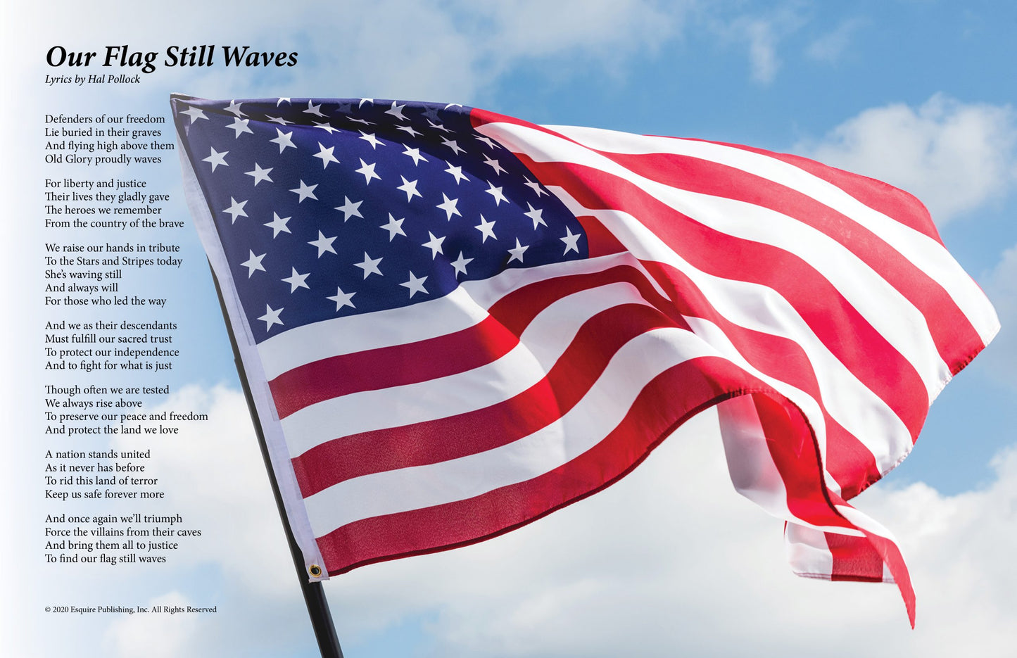 Our Flag Still Waves - Lyric Art Print