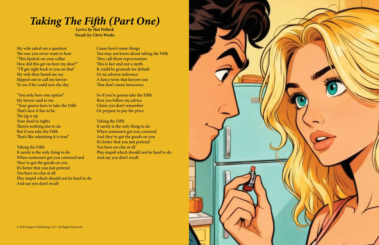 Taking The Fifth - Lyric Art Print