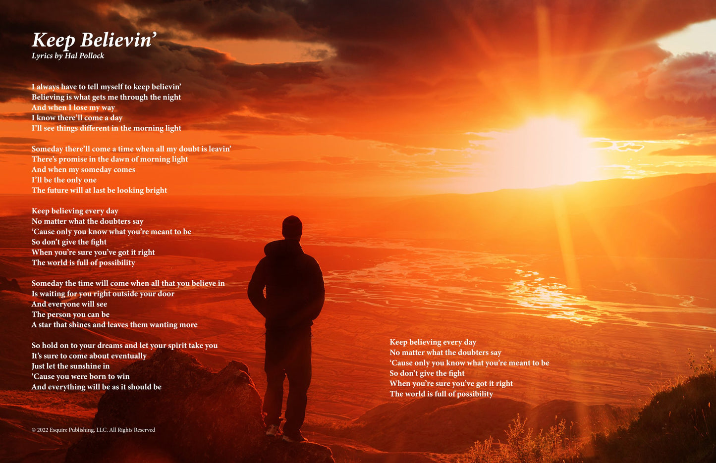 Keep Believin' - Lyric Art Print