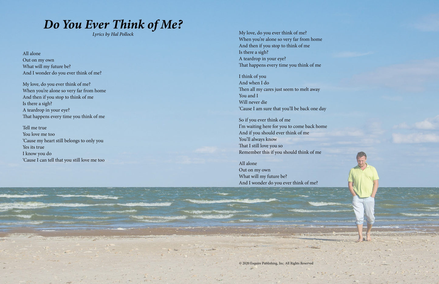 Do You Ever Think Of Me? - Lyric Art Print