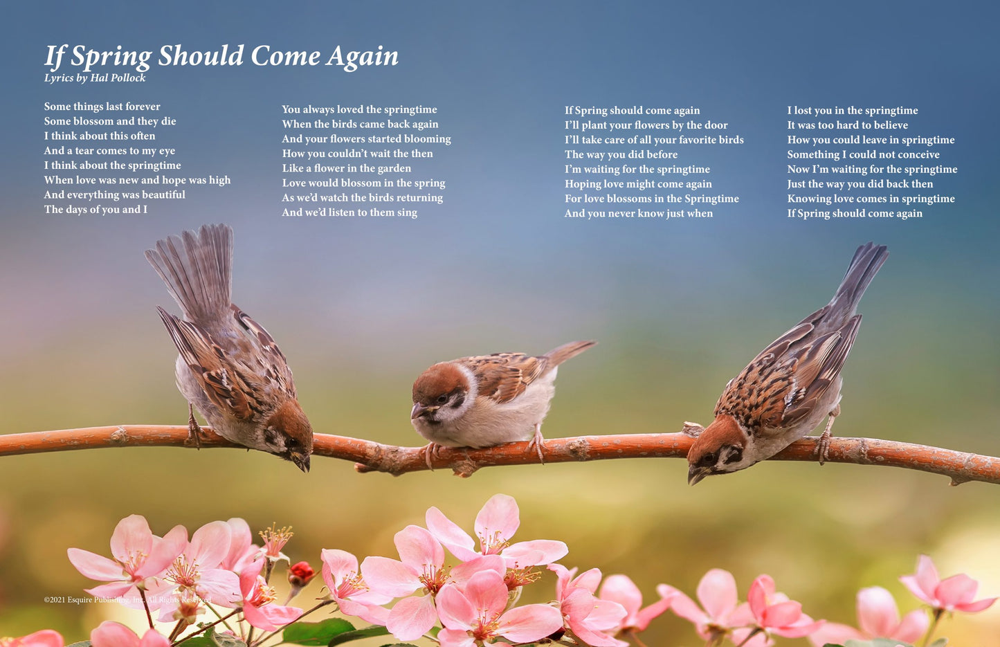 If Spring Should Come Again - Lyric Art Print