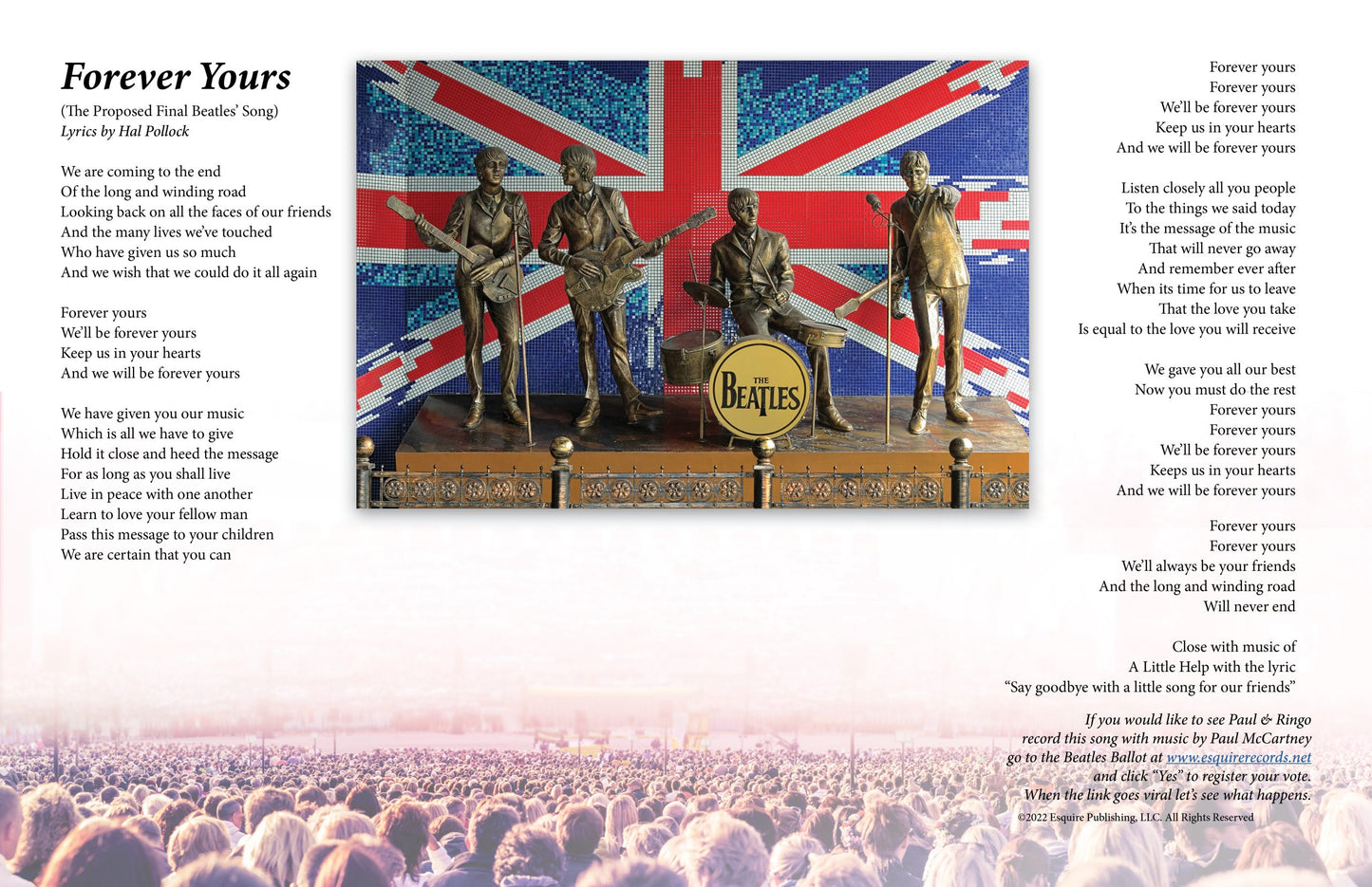 Forever Yours - Lyric Art Print
