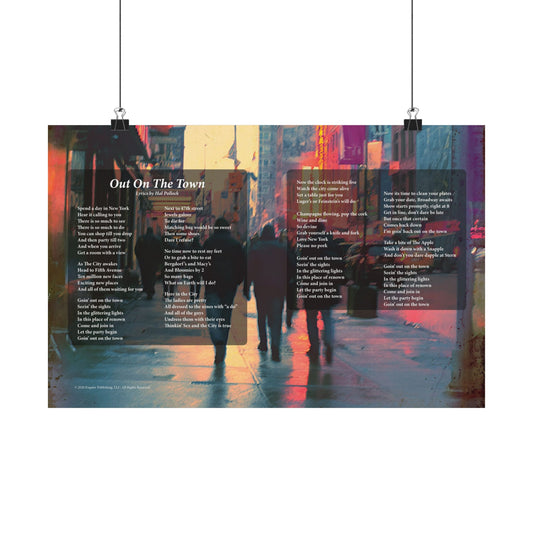 Out On The Town — Lyric Art Print (Matte Paper)