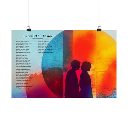 Words Get In The Way — Lyric Art Print (Matte Paper)