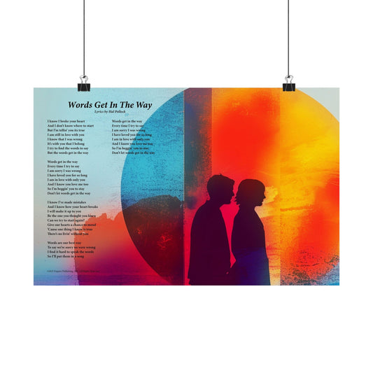 Words Get In The Way — Lyric Art Print (Matte Paper)
