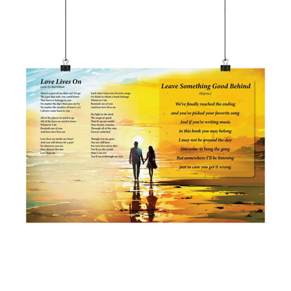 Love Lives On — Lyric Art Print (Matte Paper)