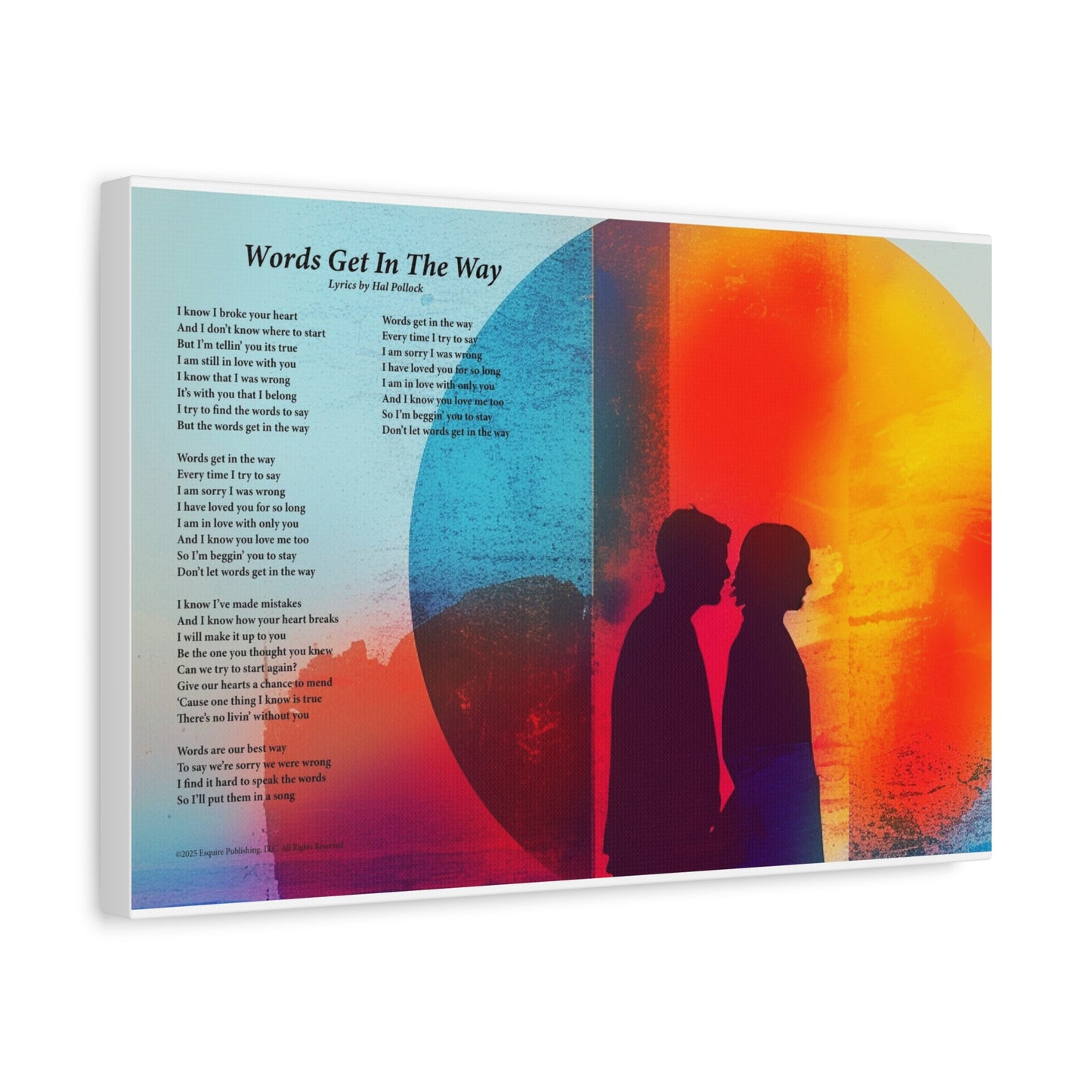 Words Get In The Way — Lyric Art Print (Canvas)