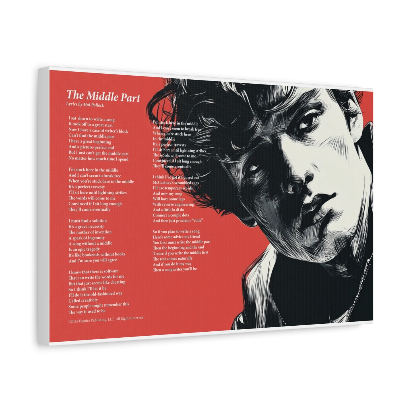 The Middle Part — Lyric Art Print (Canvas)