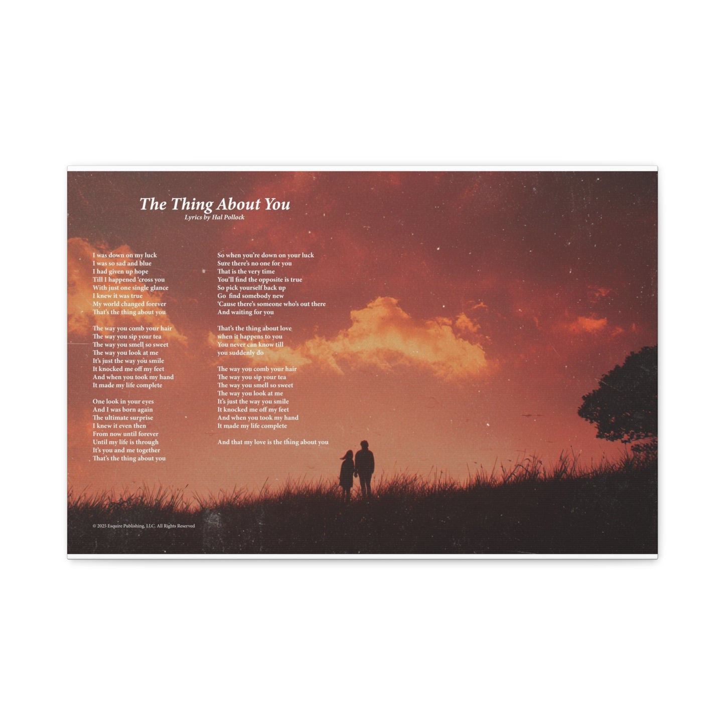 The Thing About You — Lyric Art Print (Canvas)
