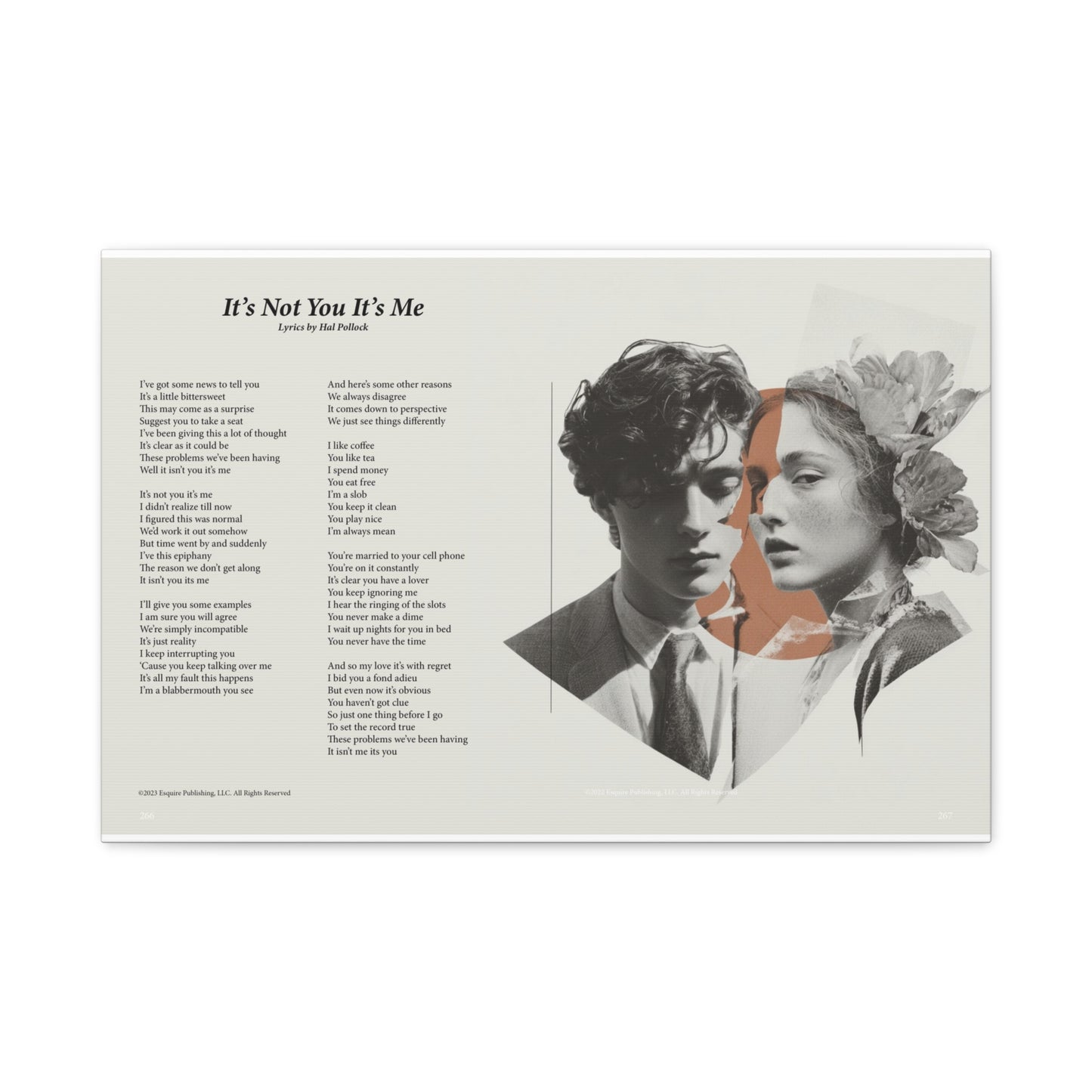 It's Not You It's Me — Lyric Art Print (Canvas)