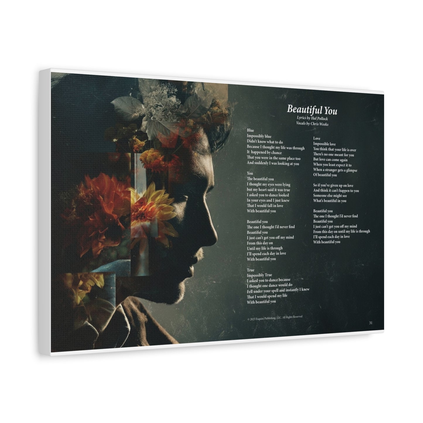 Beautiful You — Lyric Art Print (Canvas)