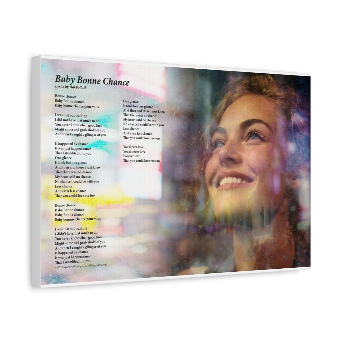 Baby Bonne Chance — Lyric Art Print (Canvas)
