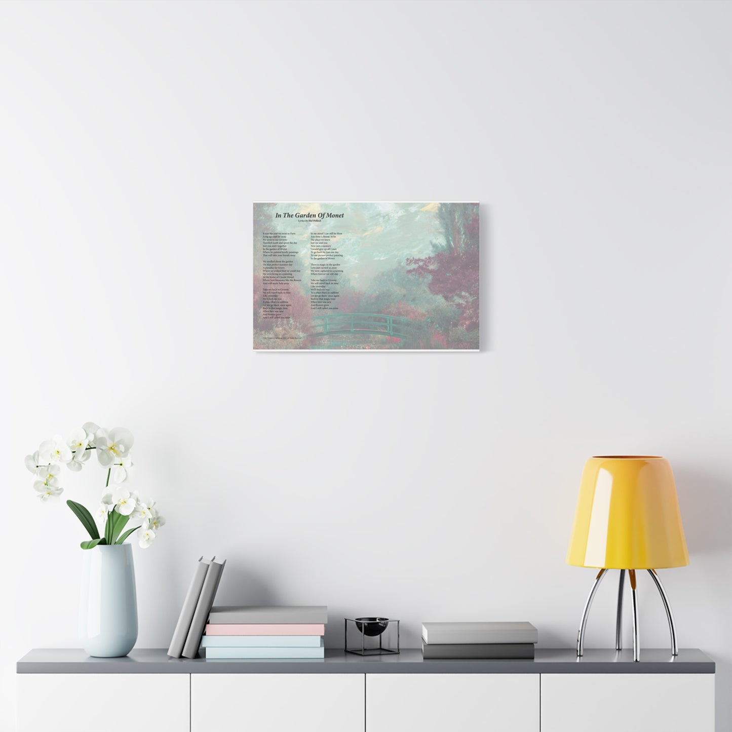 In The Garden Of Monet — Lyric Art Print (Canvas)
