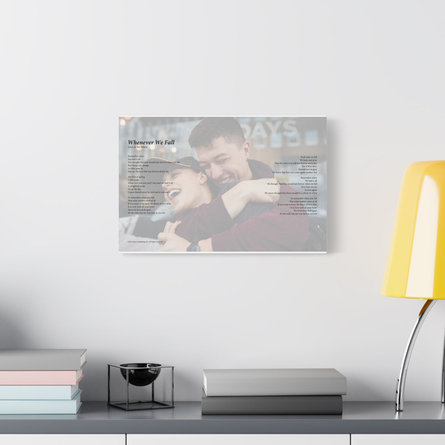 Whenever We Fall — Lyric Art Print (Canvas)