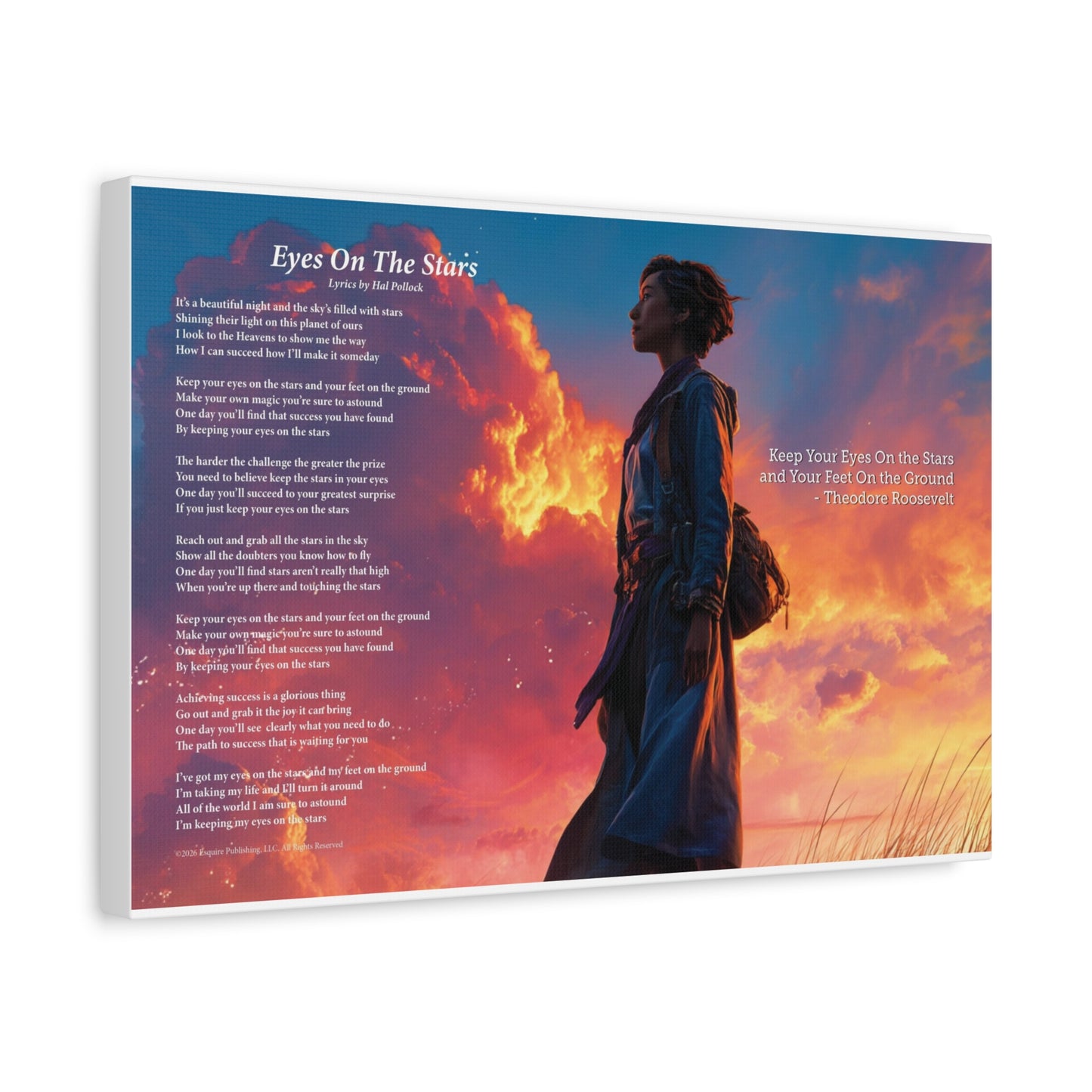Eyes On The Stars — Lyric Art Print (Canvas)