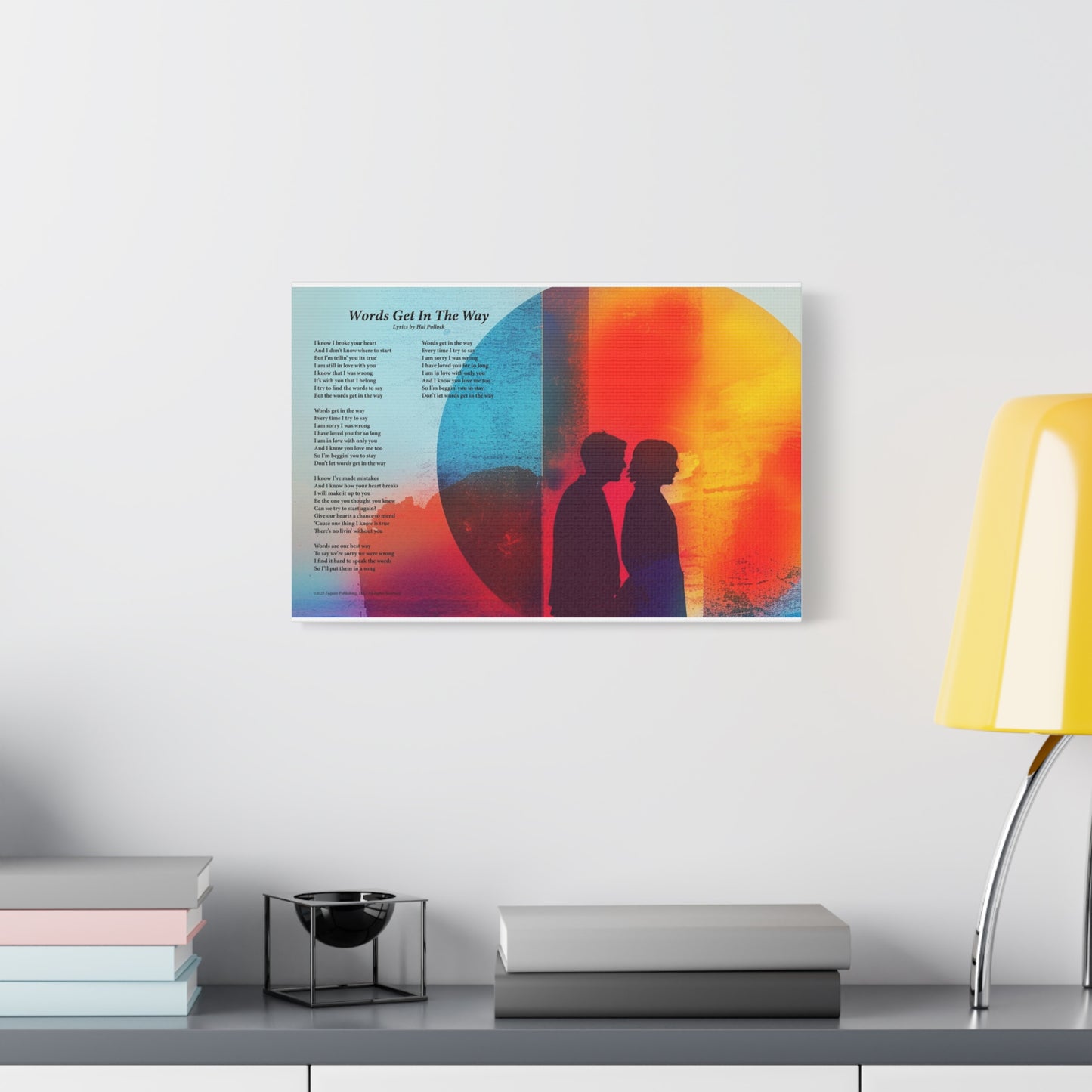 Words Get In The Way — Lyric Art Print (Canvas)