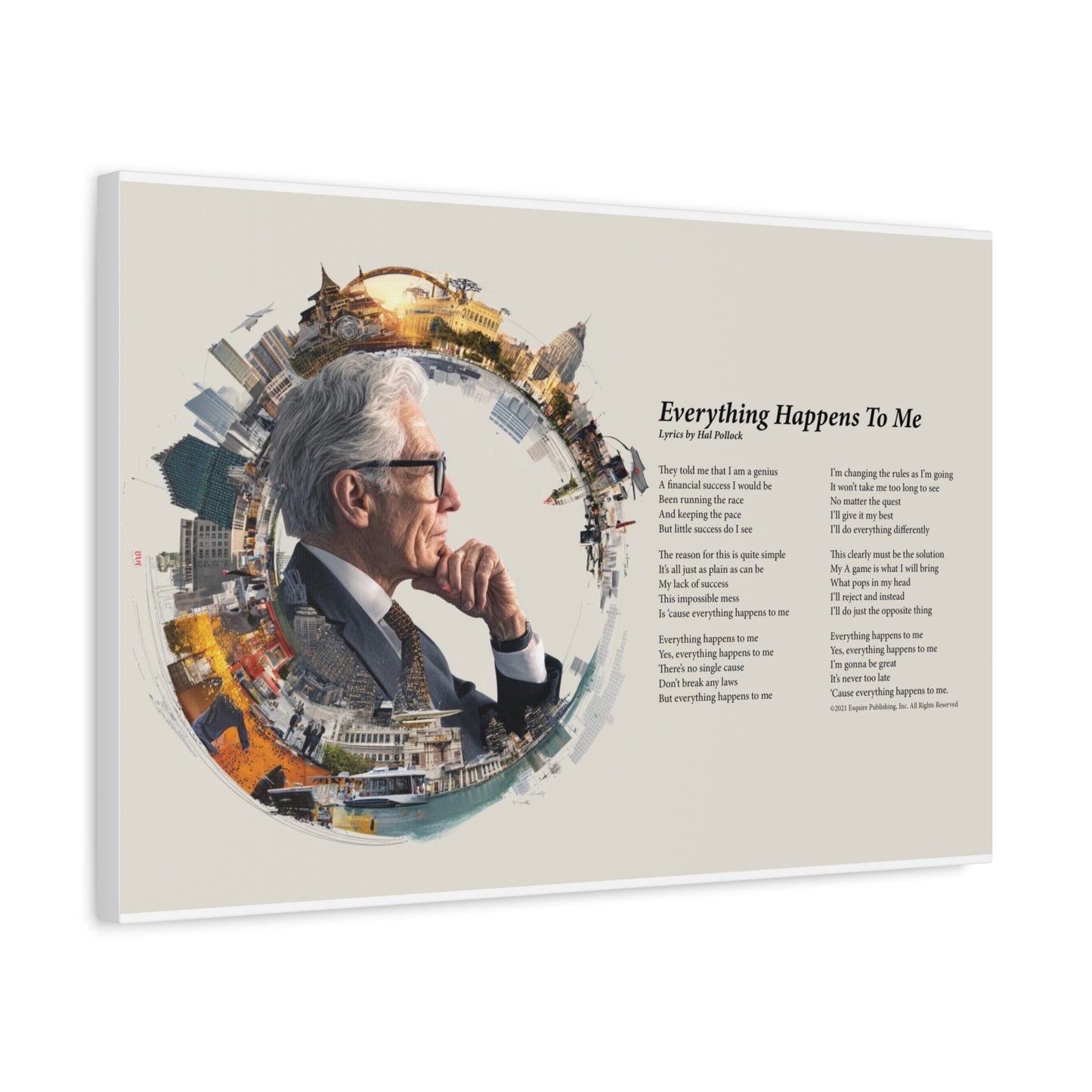 Everything Happens To Me — Lyric Art Print (Canvas)