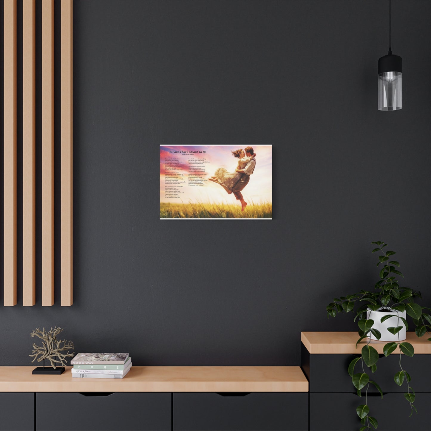 A Love That's Meant To Be — Lyric Art Print (Canvas)