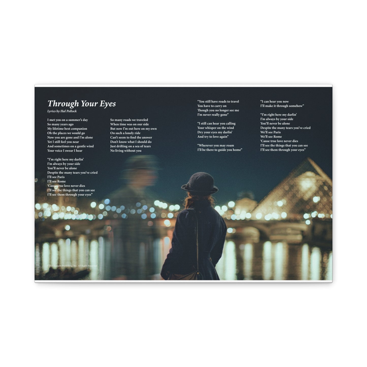 Through Your Eyes — Lyric Art Print (Canvas)