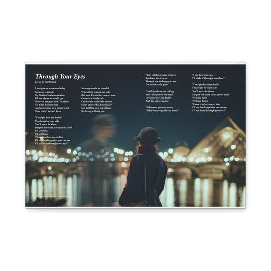 Through Your Eyes — Lyric Art Print (Canvas)