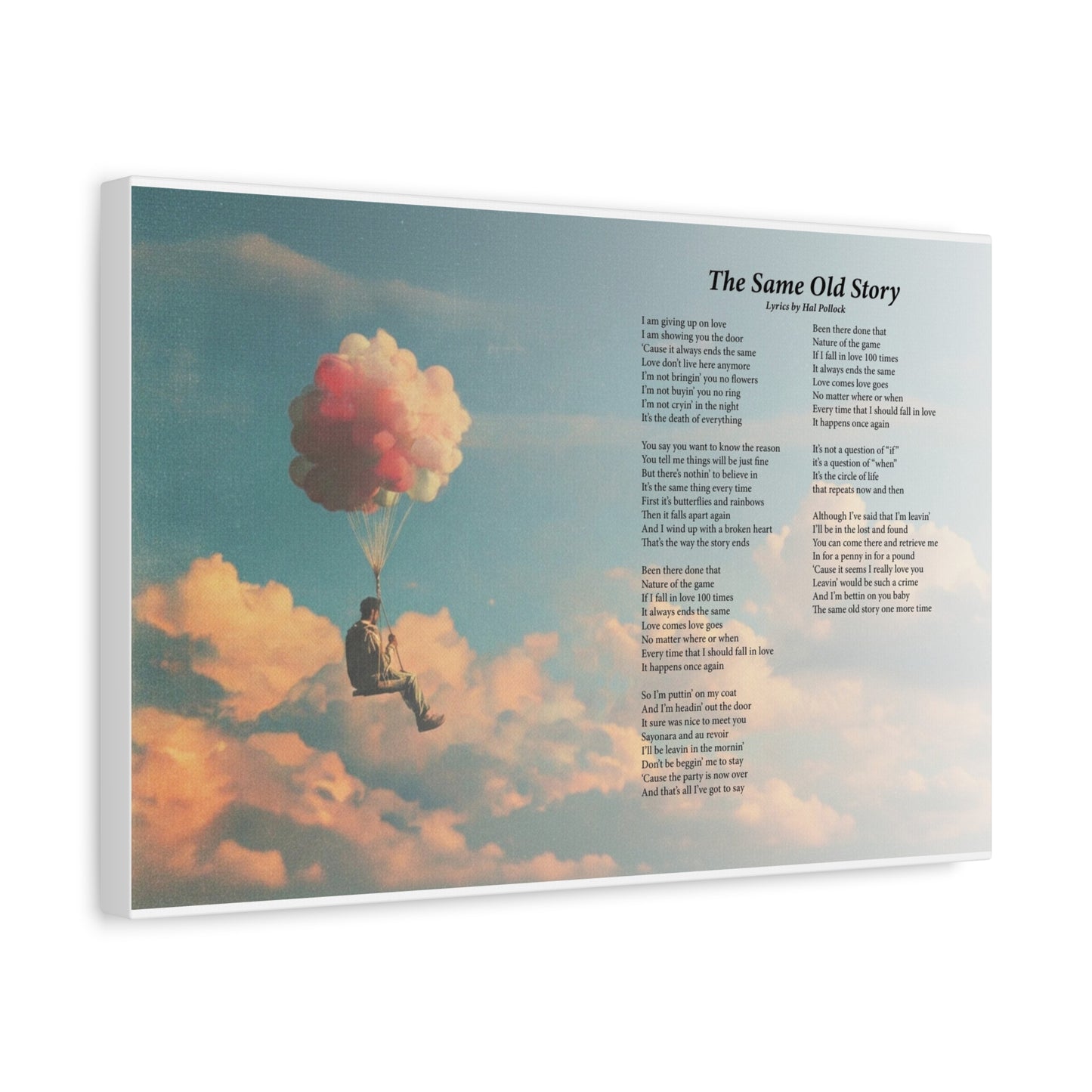 The Same Old Story — Lyric Art Print (Canvas)