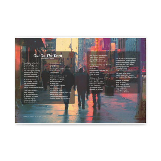 Out On The Town — Lyric Art Print (Canvas)