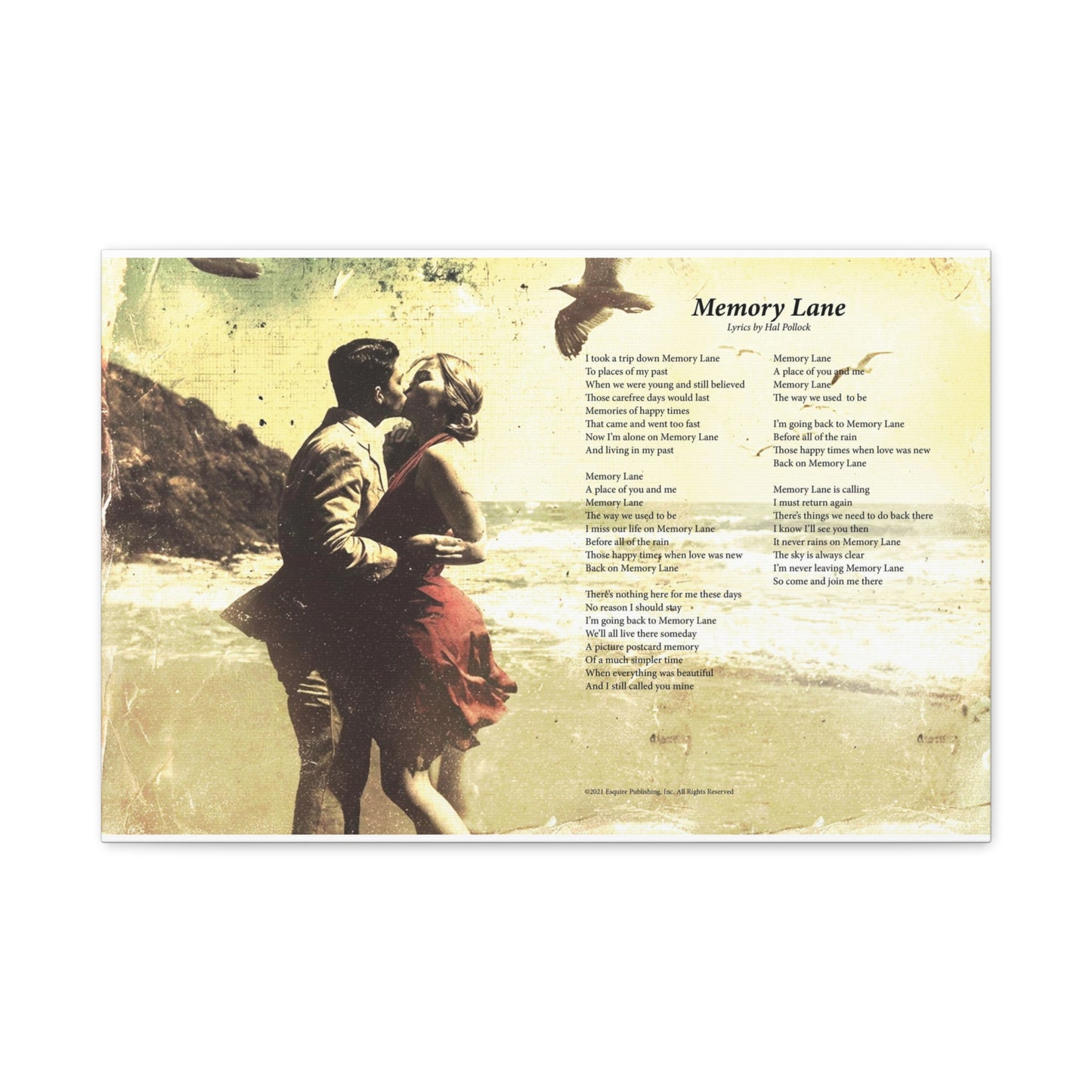 Memory Lane — Lyric Art Print (Canvas)