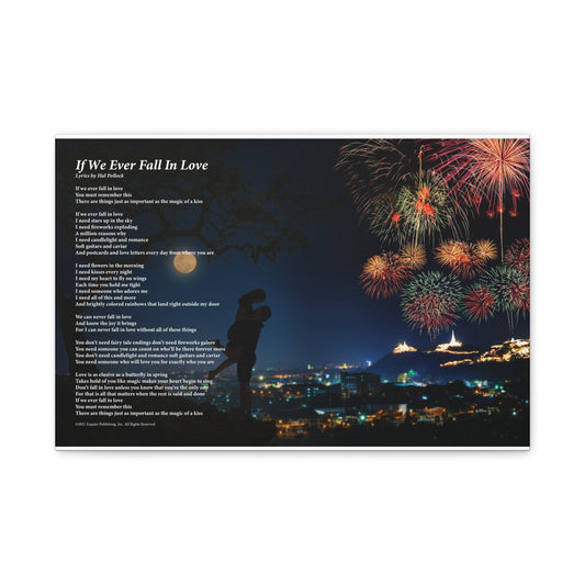If We Ever Fall In Love — Lyric Art Print (Canvas)