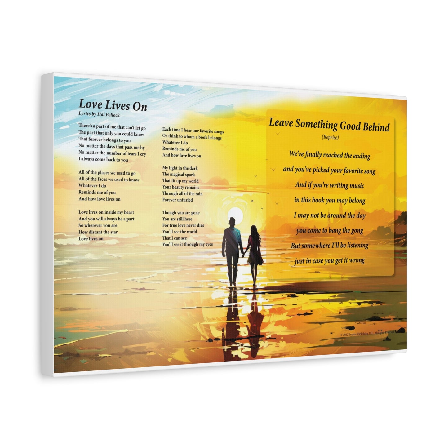 Love Lives On — Lyric Art Print (Canvas)