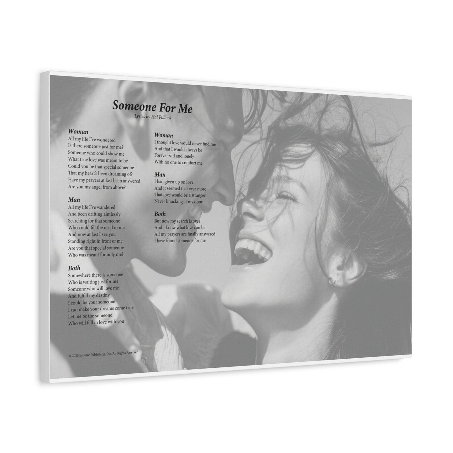 Someone For Me — Lyric Art Print (Canvas)