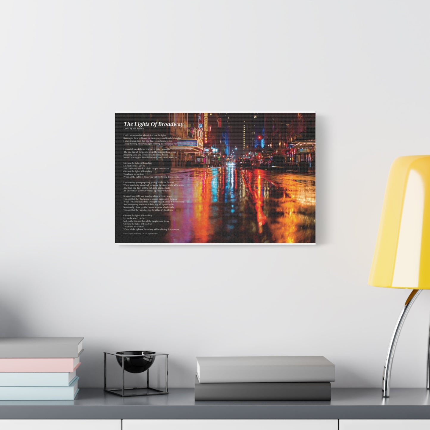 The Lights Of Broadway — Lyric Art Print (Canvas)