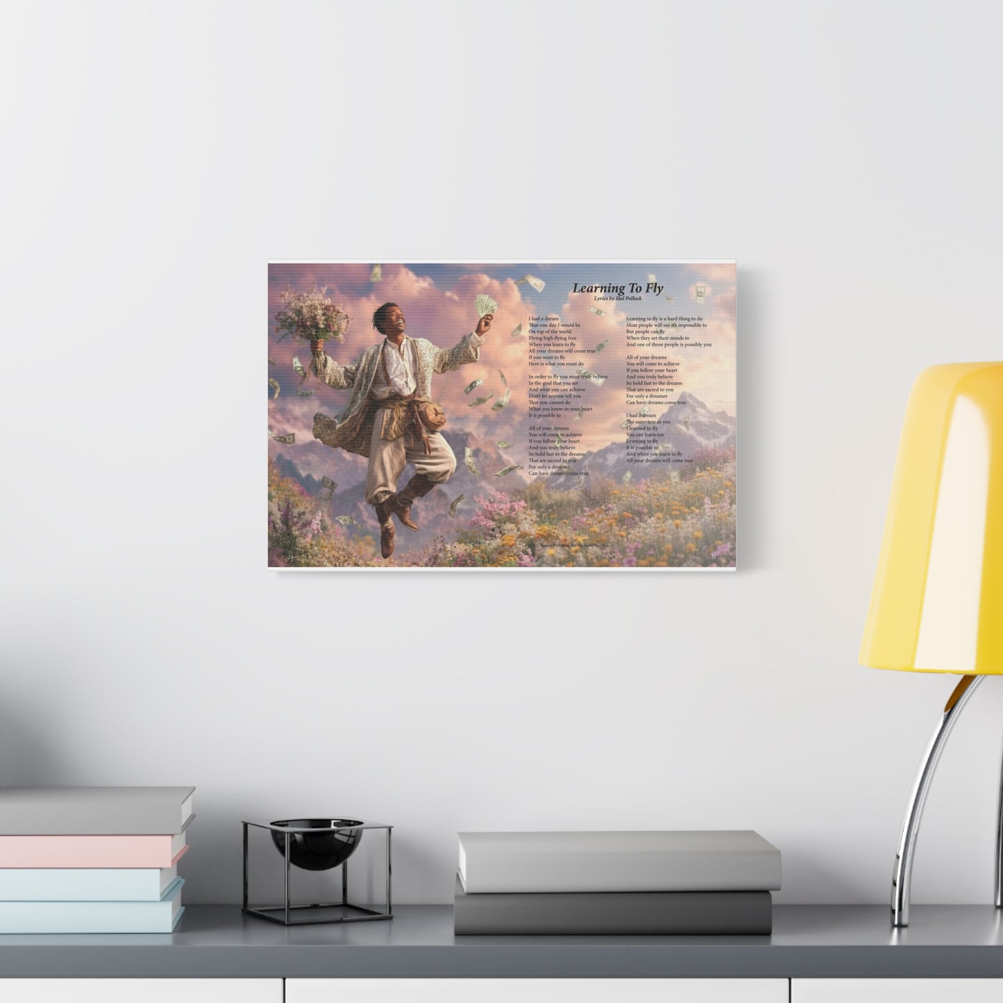 Learning To Fly — Lyric Art Print (Canvas)