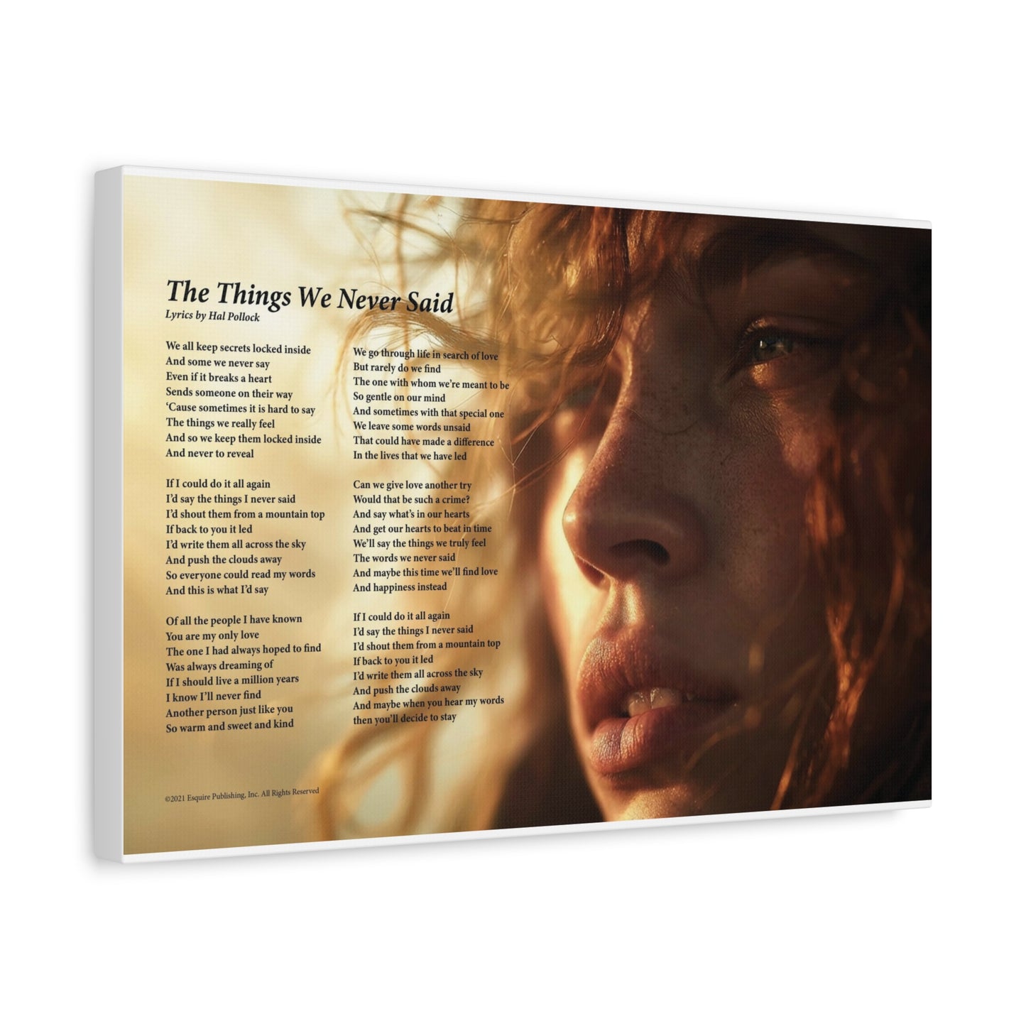 The Things We Never Said — Lyric Art Print (Canvas)