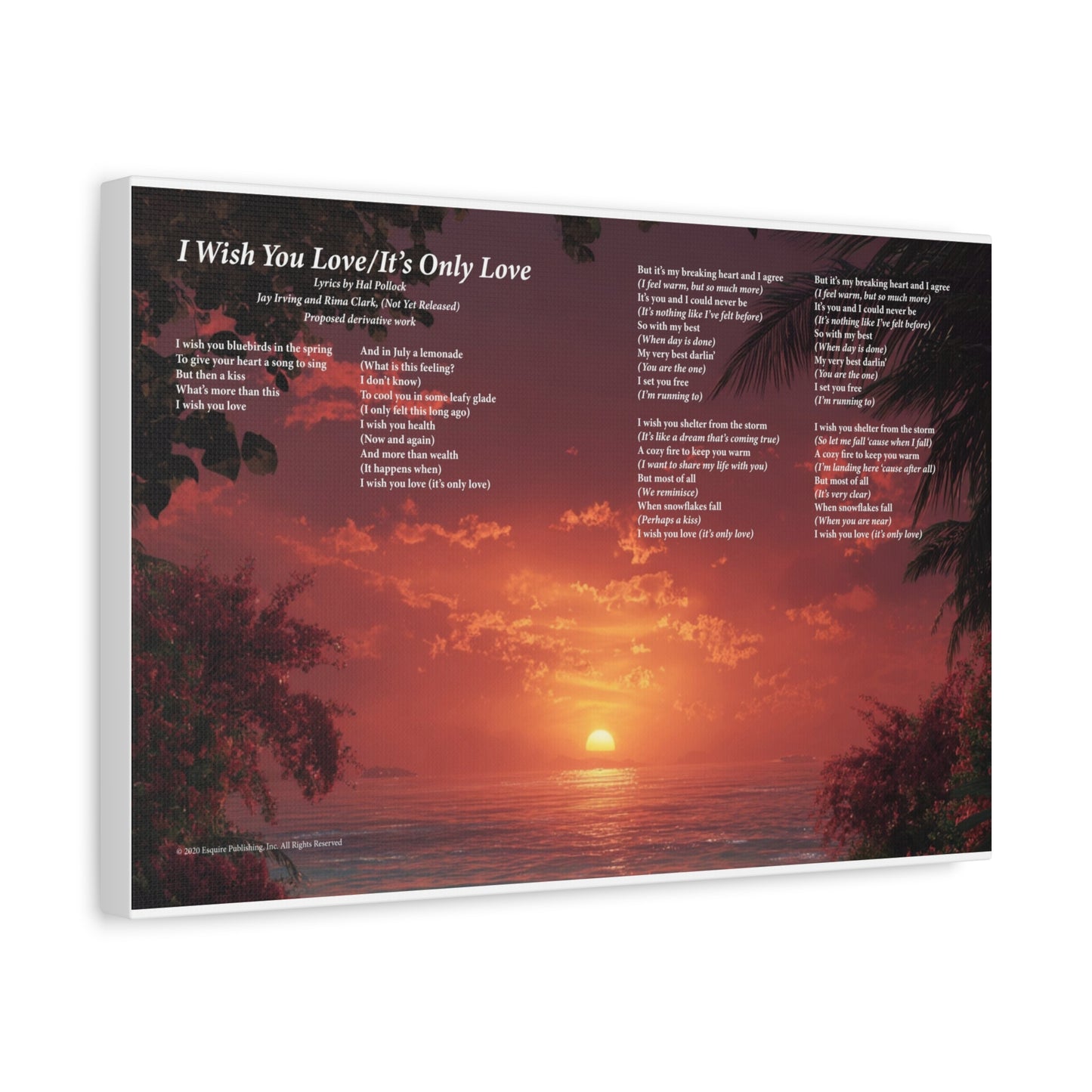 I Wish You Love — Lyric Art Print (Canvas)