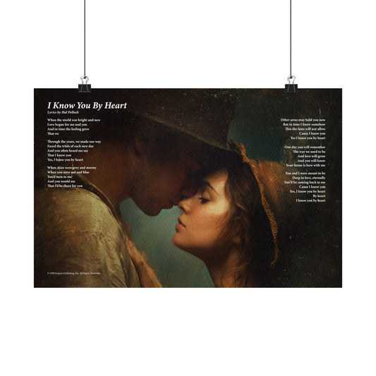 I Know You By Heart — Lyric Art Print (Matte Paper)