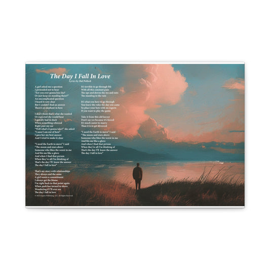 The Day I Fall In Love — Lyric Art Print (Canvas)
