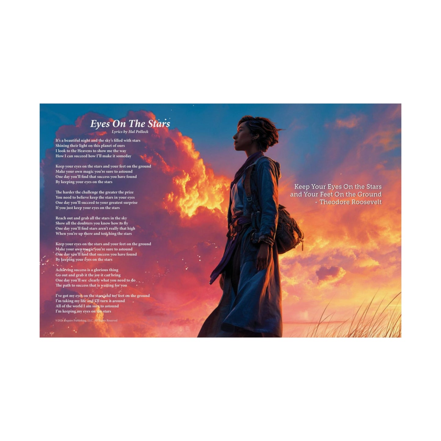 Eyes On The Stars — Lyric Art Print (Matte Paper)