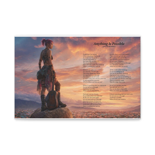 Anything Is Possible — Lyric Art Print (Canvas)