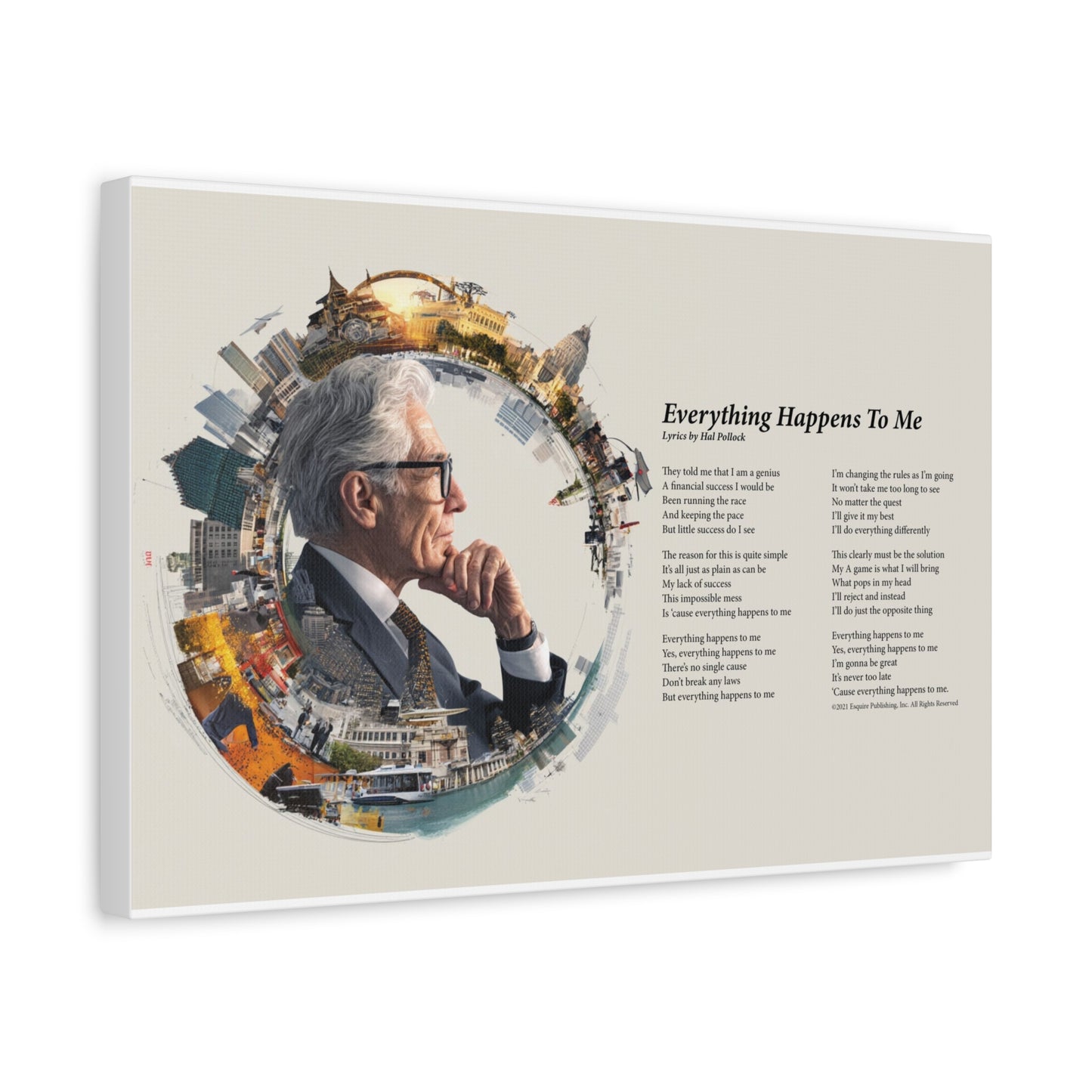 Everything Happens To Me — Lyric Art Print (Canvas)