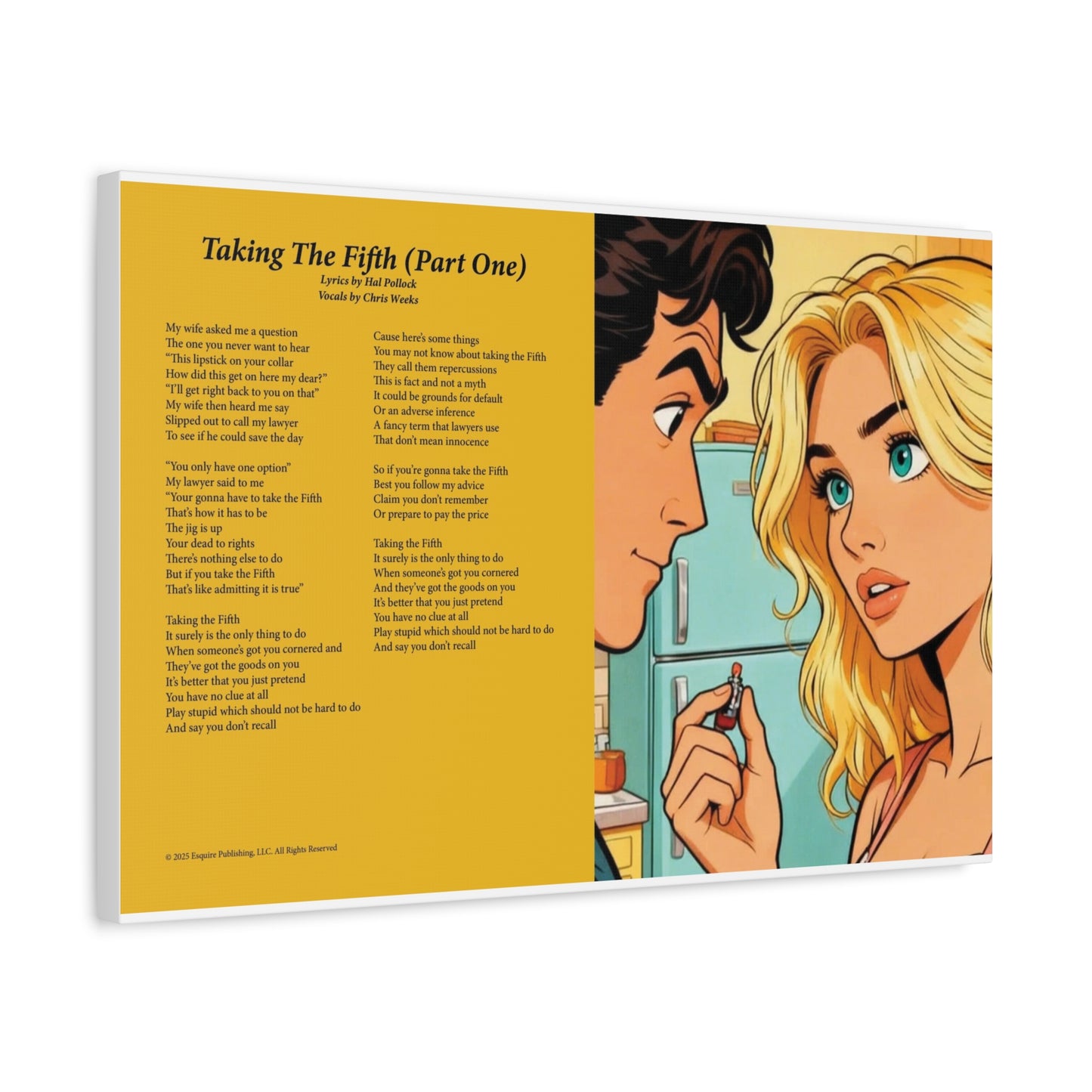 Taking The Fifth — Lyric Art Print (Canvas)