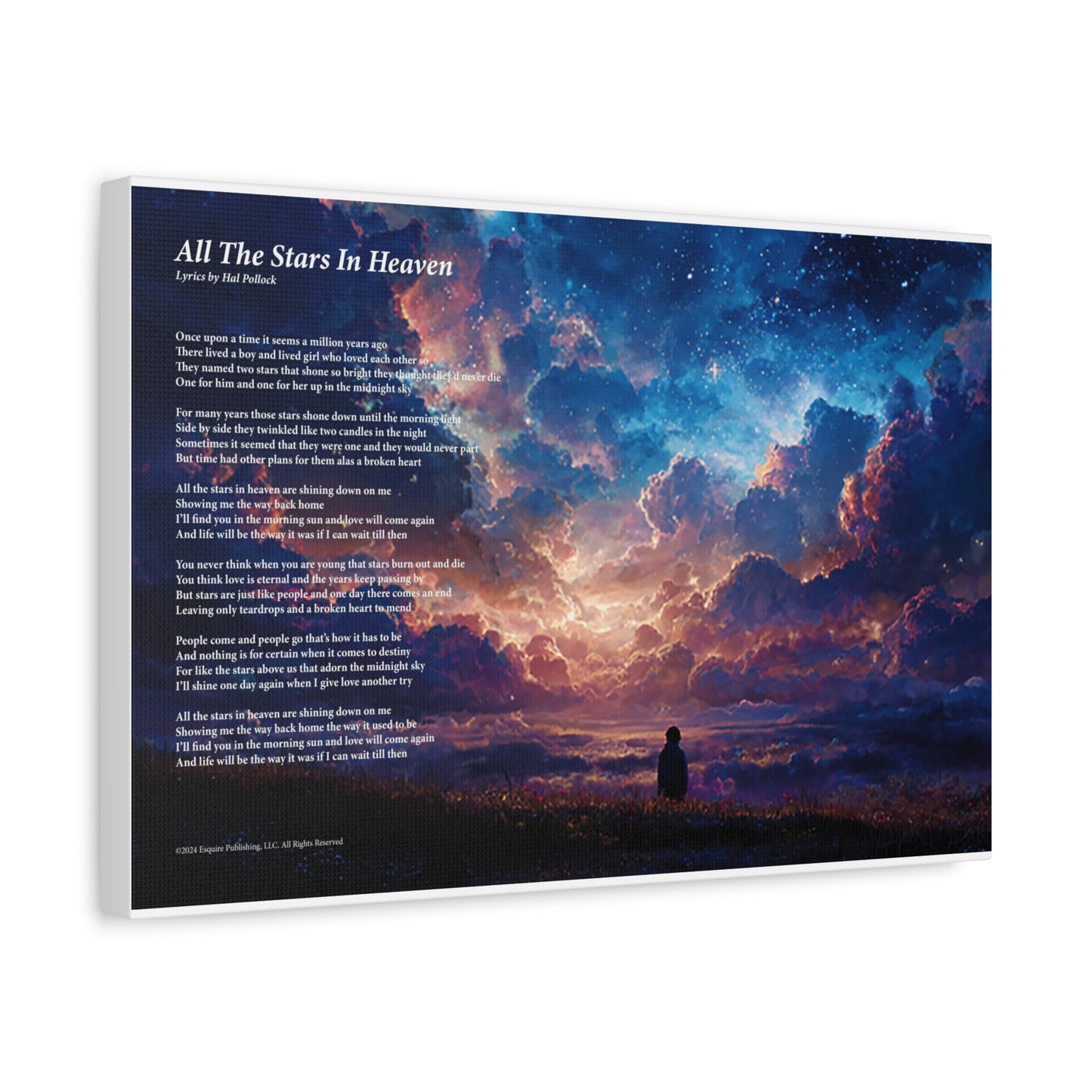 All The Stars In Heaven — Lyric Art Print (Canvas)