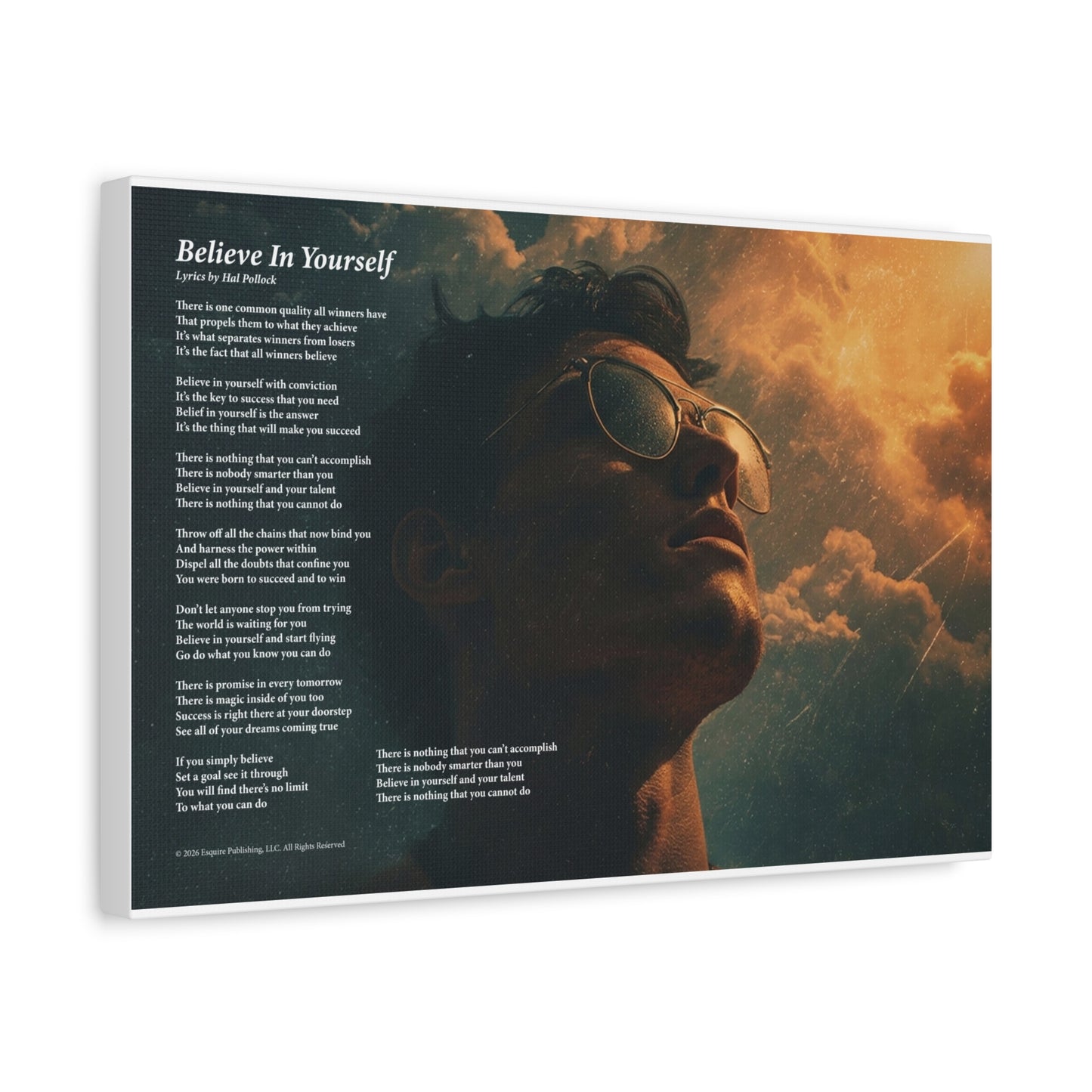 Believe In Yourself — Lyric Art Print (Canvas)